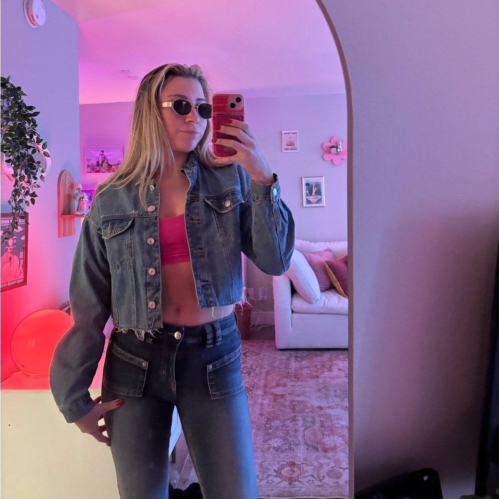 light denim cutoff jacket